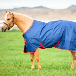 Horseware - Couverture d'extérieur imperméable Mio T/O Lite bleu/ rouge 0g