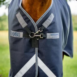 Horseware - Couverture d'extérieur Rambo Turnout VL marine/ thunderstorm gris/ argent 450g