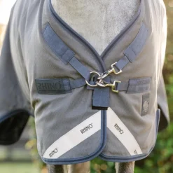 Horseware - Couverture d'extérieur Rhino HexStop Plus Pony gris/ indigo/ marine 250g