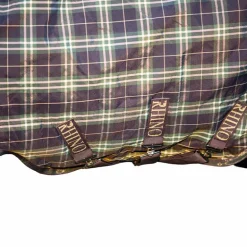 Horseware - Couverture d'extérieur Rhino Wug encolure montante marine/ vert à carreaux 450g