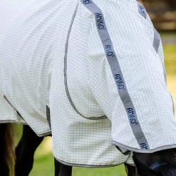 Horseware - Couverture d'extérieur Amigo Summer Plus marine check/ titanium grey/ argent