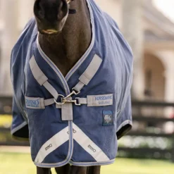 Horseware - Couverture d'extérieur Rhino Pony Turnout marine/ titanium grey/ classic blue 100g