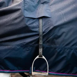 Horseware - Couverture imperméable de monte Rambo Mack in a Sack bordeaux/ marine/ gris