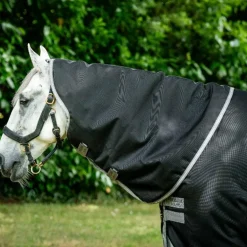 Horseware - Couvre-cou Amigo Bravo 12 Hood noir/ titanium grey/ argent 150g