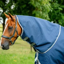 Horseware - Couvre-cou Amigo marine/ titanium grey/ argent 150g