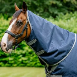 Horseware - Couvre-cou Amigo Bravo 12 XL marine/ titanium grey/ argent 0g