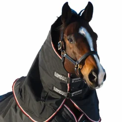 Horseware - Couvre-cou pour couverture Rambo Supreme noir/ orange 250g
