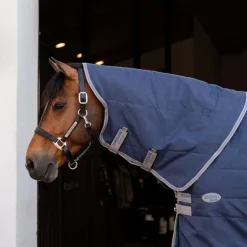 Horseware - Couvre-cou Rhino Stable marine/ titanium grey/ classic blue 100g