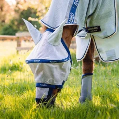 Horseware - Masque anti-insectes Rambo Fly Mask argent/ marine
