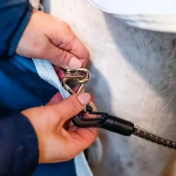 Horseware - Sous-couverture Ecolin bleu canard/ gris 300g