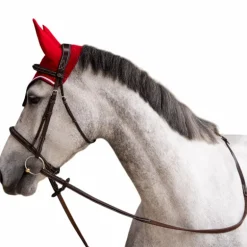 Jump'In - Bonnet pour chevaux Balthazar rouge/ marine