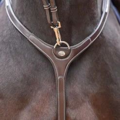 Jump'In - Collier de chasse et fourche de martingale Premium Clincher noisette