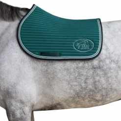 Jump'In - Tapis de selle Balthazar vert/ marine