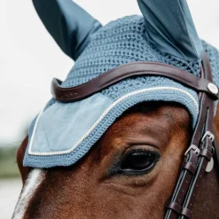 Kentucky Horsewear - Bonnet Wellington velvet bleu ciel