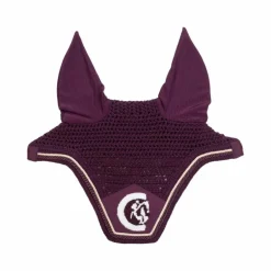 Kentucky Horsewear - Bonnet anti-mouches Wellington 3D Logo corde mauve