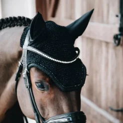 Kentucky Horsewear - Bonnet anti-bruit Glitters noir