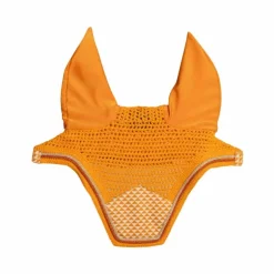 Kentucky Horsewear - Bonnet pour chevaux Wellington Velvet Printing flags orange