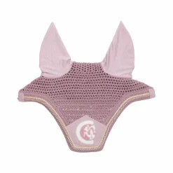 Kentucky Horsewear - Bonnet anti-mouches Wellington 3D Logo corde rose pâle