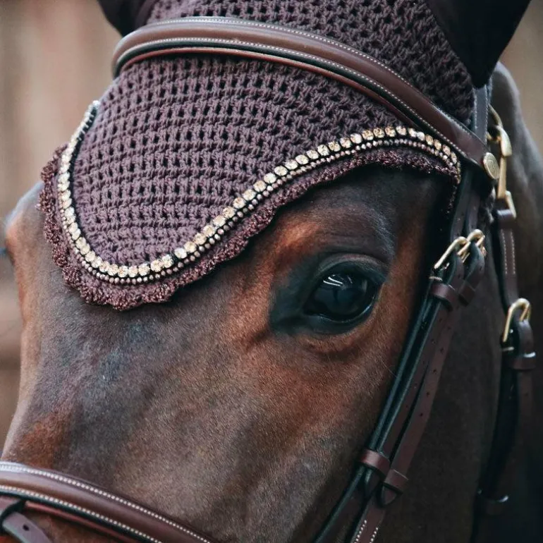 Kentucky Horsewear - Bonnet long Stone & Pearl marron
