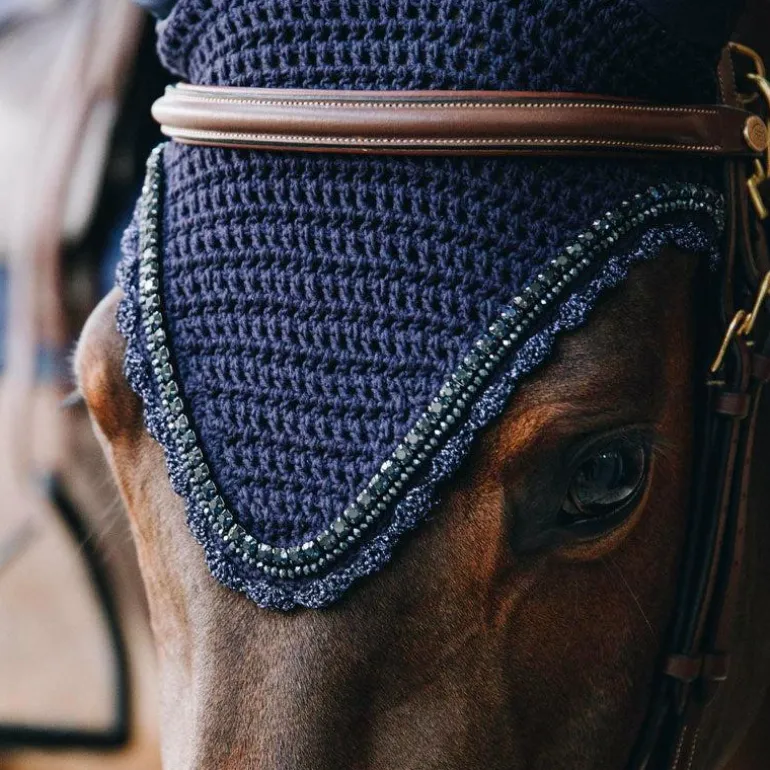 Kentucky Horsewear - Bonnet long Stone & Pearl marine