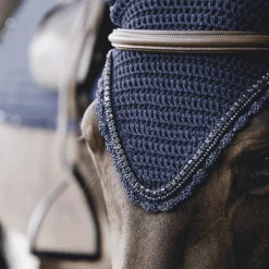 Kentucky Horsewear - Bonnet Long stone & Pearl anti-bruits marine
