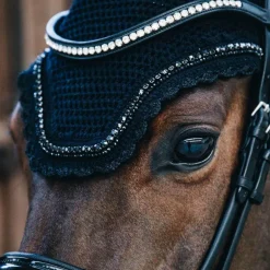 Kentucky Horsewear - Bonnet anti-bruit Wellington Stone & Pearl noir