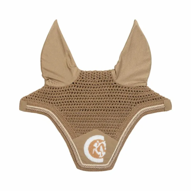Kentucky Horsewear - Bonnet anti-mouches Wellington 3D Logo corde beige