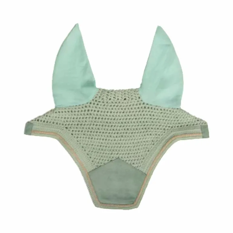 Kentucky Horsewear - Bonnet pour chevaux anti-bruits Wellington Velvet mint