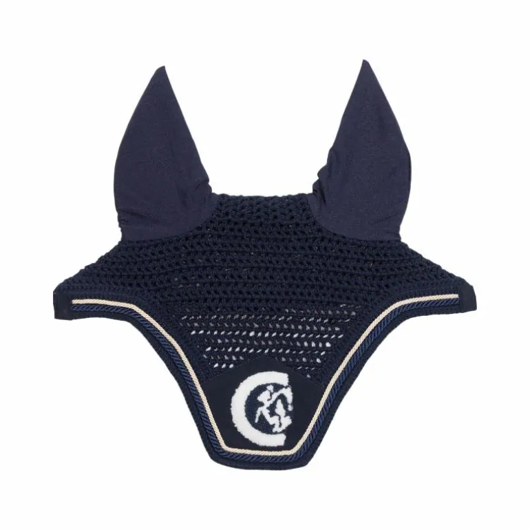 Kentucky Horsewear - Bonnet anti-mouches Wellington 3D Logo corde marine