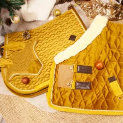 Kentucky Horsewear - Bonnet Wellington velvet moutarde