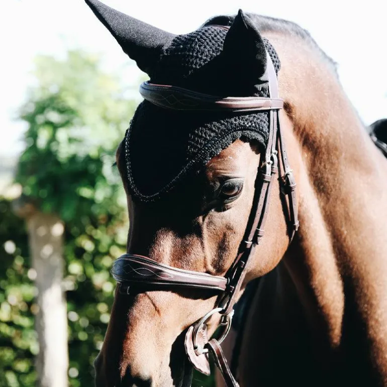 Kentucky Horsewear - Bonnet long Stone & Pearl noir