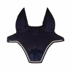 Kentucky Horsewear - Bonnet pour chevaux anti-bruits Wellington Velvet dark navy
