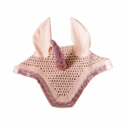 Kentucky Horsewear - Bonnet anti-mouches Wellington Licorne pailleté rose tendre