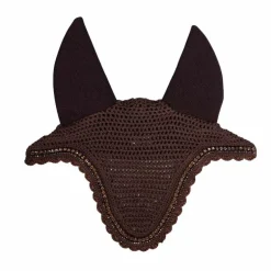 Kentucky Horsewear - Bonnet Long stone & Pearl anti-bruits marron