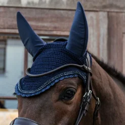 Kentucky Horsewear - Bonnet anti-bruit Wellington Stone & Pearl marine