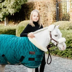 Kentucky Horsewear - Couverture de présentation velvet émeraude pour minis 160g