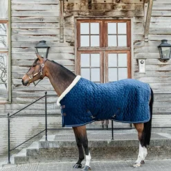 Kentucky Horsewear - Couverture de présentation velvet bleu marine 160g