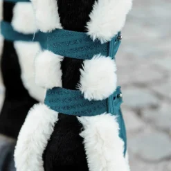 Kentucky Horsewear - Guêtres ouvertes mouton vegan Bamboo Elastic emeraude x2