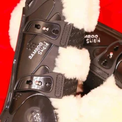 Kentucky Horsewear - Guêtres ouvertes mouton vegan Bamboo Elastic noir x2