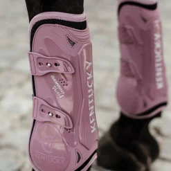 Kentucky Horsewear - Guêtres ouvertes Bamboo Elastic vieux rose x2