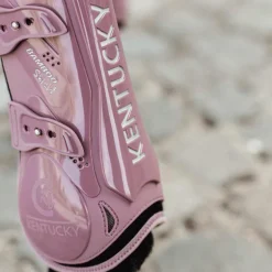 Kentucky Horsewear - Guêtres ouvertes Bamboo Elastic vieux rose x2