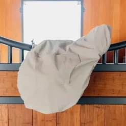 Kentucky Horsewear - Housse de selle cso/ mixte avec plaque en or beige