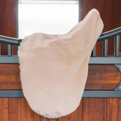 Kentucky Horsewear - Housse de selle dressage avec plaque en or beige