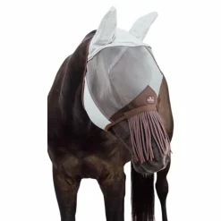 Kentucky Horsewear - Masque anti-mouches Classic avec oreilles et franges gris