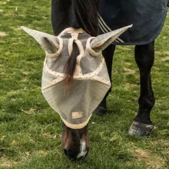 Kentucky Horsewear - Masque anti-mouches Heart avec oreilles et nez beige