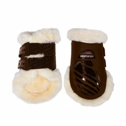 Kentucky Horsewear - Protège boulet élastique mouton haut marron