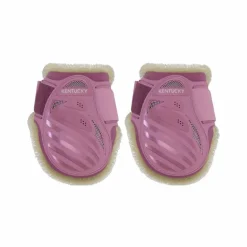 Kentucky Horsewear - Protège-boulets jeunes chevaux mouton vegan vieux rose