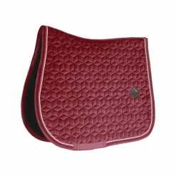 Kentucky Horsewear - Tapis de selle Velvet Jumping Bordeaux