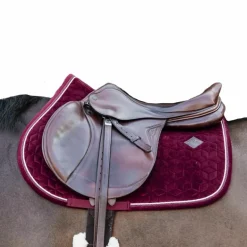 Kentucky Horsewear - Tapis de selle Velvet Jumping Bordeaux