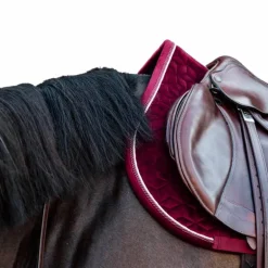 Kentucky Horsewear - Tapis de selle Velvet Jumping Bordeaux